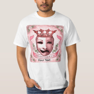 T-Shirt Masque d'Acteur Reine de Drame