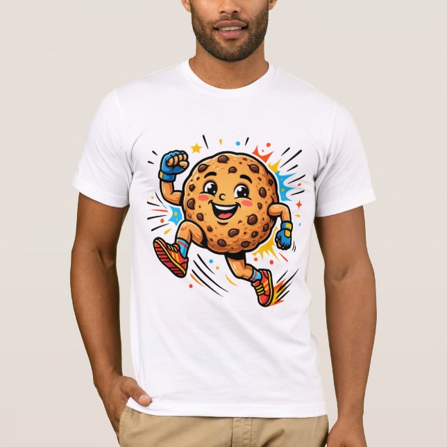 T-shirt Masque de bande dessinée de cookie aux pépites de  (Devant)