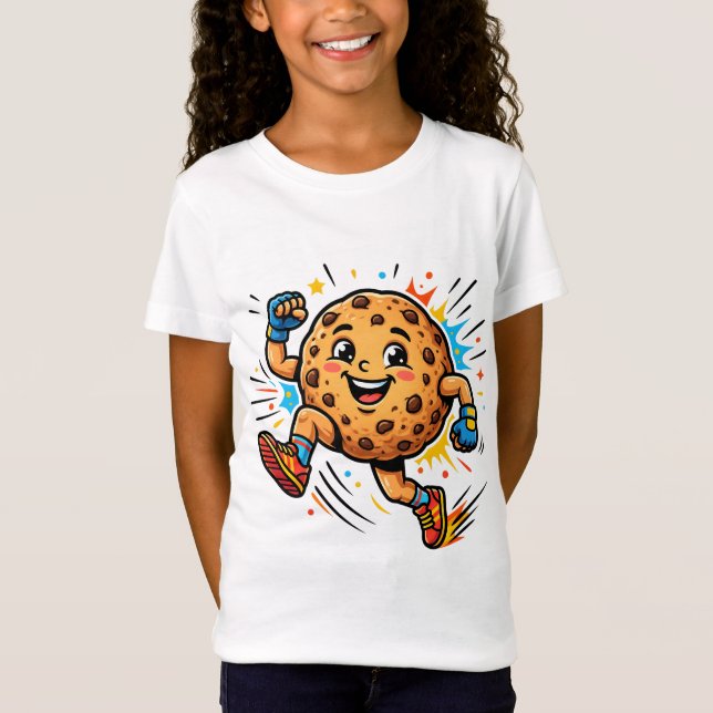T-Shirt Masque de bande dessinée de cookie aux pépites de  (Devant)