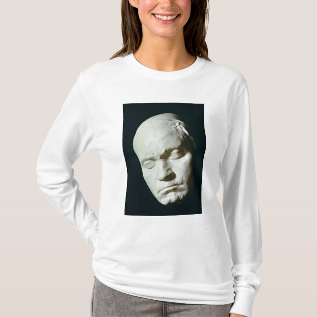 T-shirt Masque de Beethoven, pris de la vie à l'âge de (Devant)