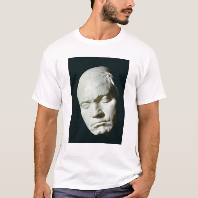 T-shirt Masque de Beethoven, pris de la vie à l'âge de (Devant)