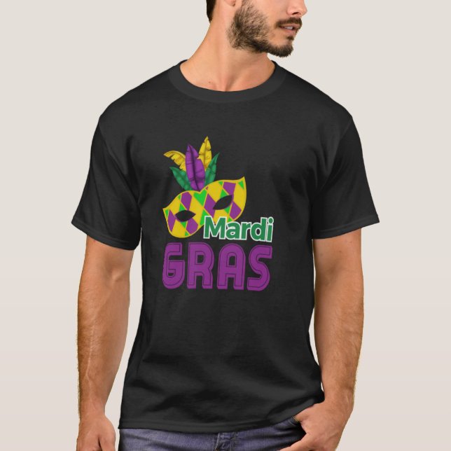 T-shirt Masque de Carnaval Festif Mardi Gras (Devant)