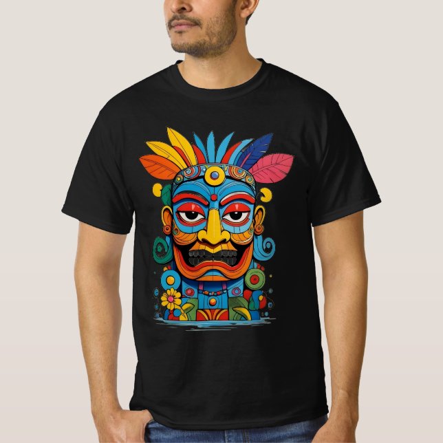 T-shirt Masque de couleur mystique (Devant)