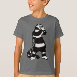 T-shirt Masque de crâne de chat bizarre gothique
