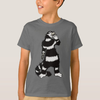T-shirt Masque de crâne de chat bizarre gothique