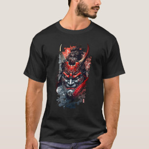 T-shirt Masque de démon japonais traditionnel, diable Oni