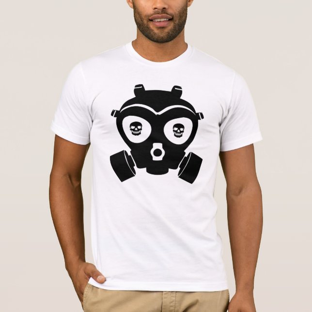 T-shirt Masque de gaz de crâne (Devant)