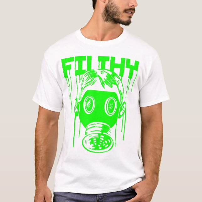 T-shirt Masque de gaz dégoûtant de Dubstep (Devant)