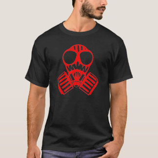 T-shirt Masque de gaz rouge