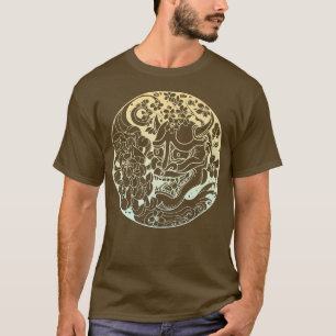 T-shirt Masque de guerrier Samurai, Masque Hannya Oni Japo