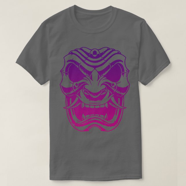 T-shirt Masque de guerrier Samurai, Masque Hannya Oni Japo (Design devant)