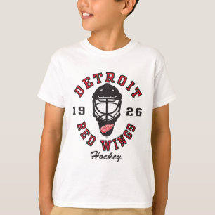 T-shirt Masque de hockey des Red Wings de Détroit Gris Sou
