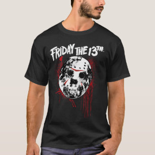 T-shirt Masque de Jason Vendredi 13 avec éclaboussures de