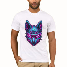 Masque de Kitsune Cyberpunk