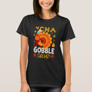 T-shirt Masque de l'équipe Cna Gobble Thanksgiving Infirmi