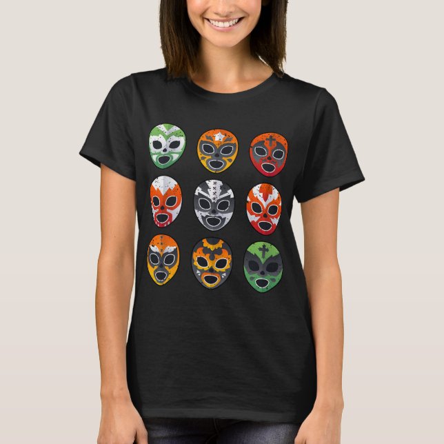 T-shirt Masque de lutte de Lucha Libre Cinco De Mayo Mexic (Devant)