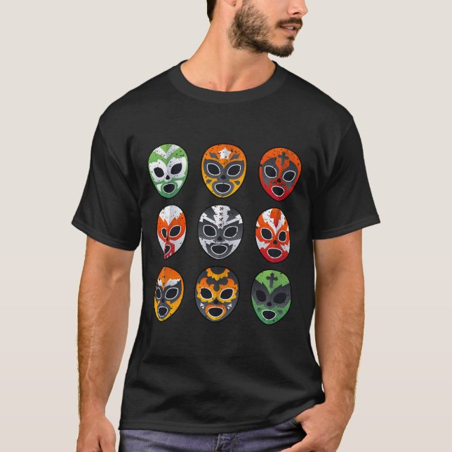 T-shirt Masque de lutte Lucha Libre Cinco De Mayo Mexicain (Devant)