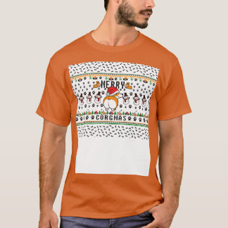 T-shirt Masque de Noël Corgi Lover