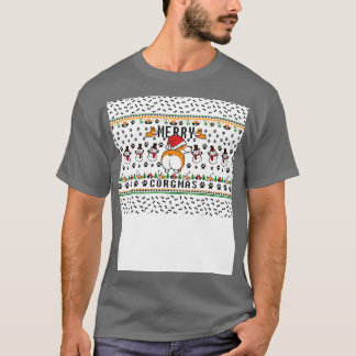 T-shirt Masque de Noël Corgi Lover