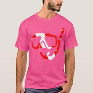 T-shirt Masque de plongée et tuba Drapeau de plongeur en p