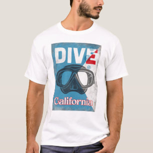 T-shirt Masque de plongée Vintage Californie