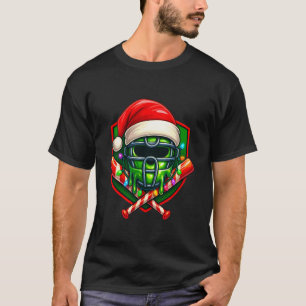 T-shirt Masque de receveur de baseball de Noël Goutte de g