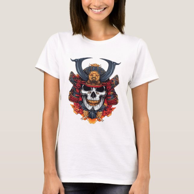 T-shirt Masque de Samouraï Crâne (Devant)