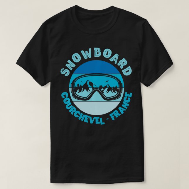 T-shirt Masque de snowboard Courchevel France (Design devant)