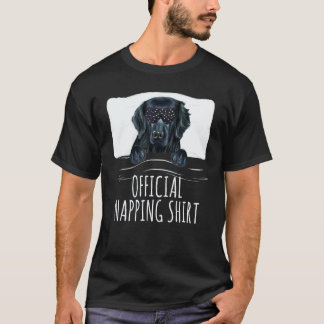 T-shirt Masque de sommeil noir Retriever à revêtement plat