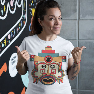 T-shirt Masque de tribu Aztec