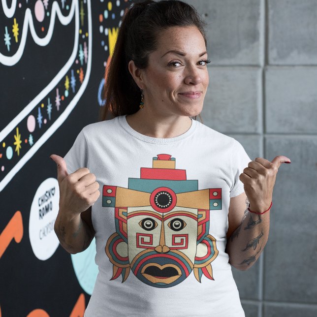 T-shirt Masque de tribu Aztec (Créateur téléchargé)