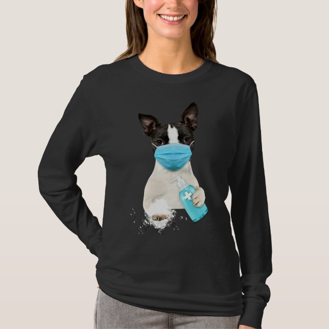 T-shirt Masque de visage de Boston Terrier 105 (Devant)