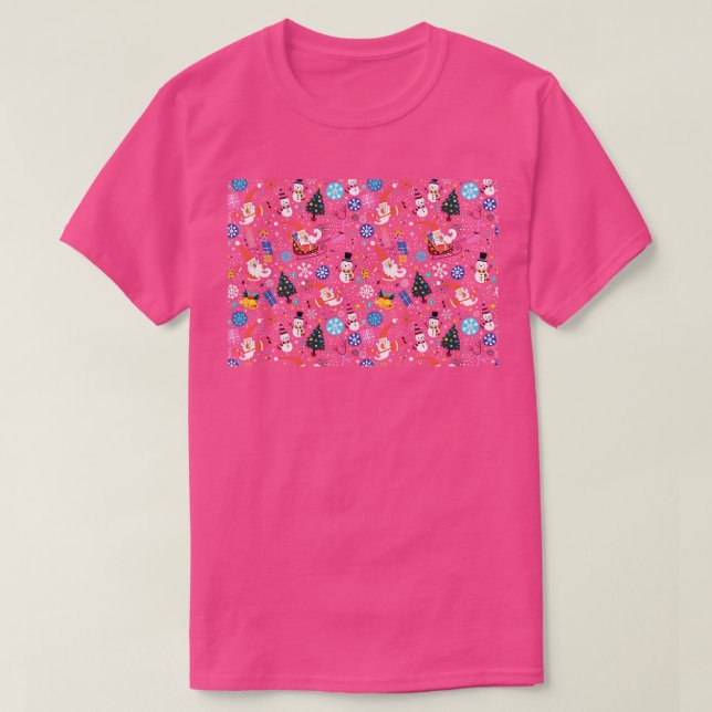T-shirt Masque de visage de Noël amusant 1 (Design devant)