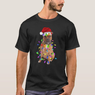 T-shirt Masque de visage Merry Pitmas Pit bull pour Joyeux