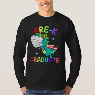 T-shirt Masque de visage pré-K Graduate Super T Rex Gradua