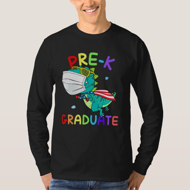 T-shirt Masque de visage pré-K Graduate Super T Rex Gradua (Devant)