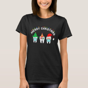 T-shirt Masque dentaire drôle de Noël dentiste hygiéniste
