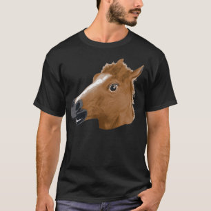 T-shirt Masque déplaisant de tête de cheval