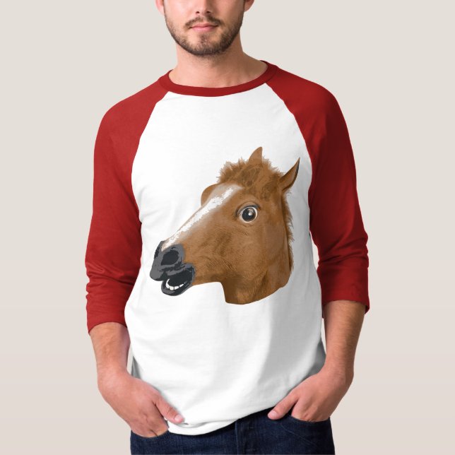 T-shirt Masque déplaisant de tête de cheval (Devant)