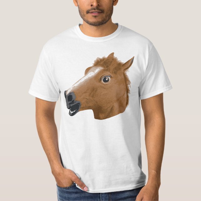 T-shirt Masque déplaisant de tête de cheval (Devant)