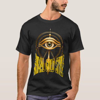 T-Shirt Masque Doré Minimal – Luxe Streetwear 