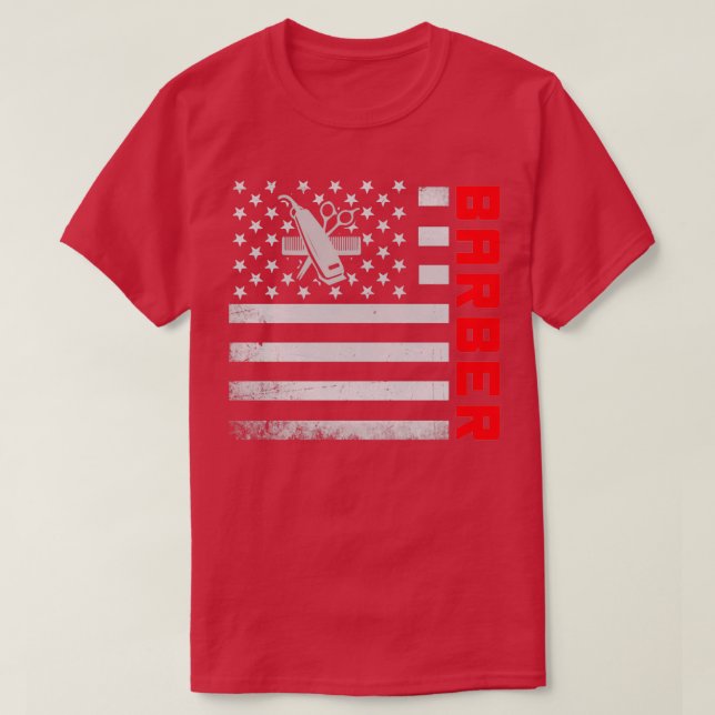 T-shirt Masque Drapeau Barber US (Design devant)