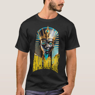 T-Shirt Masque Égyptien en Or Minimaliste – Luxe 