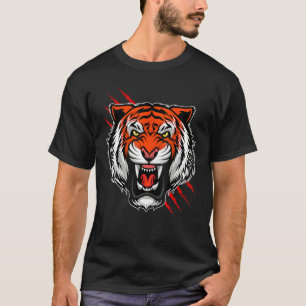 T-shirt Masque facial Rayures de tigre du Bengale