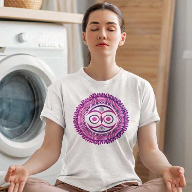 T-shirt Masque graphique mandala tribal violet (Créateur téléchargé)