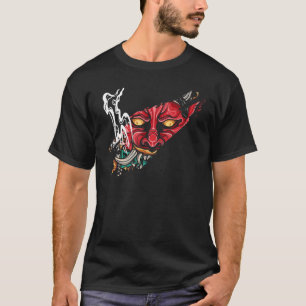 T-shirt Masque guerrier japonais Mempo Samurai Ninja Shino