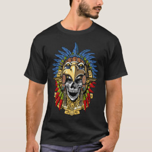 T-shirt Masque indien indigène de guerrier de crâne