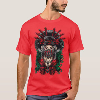 T-shirt Masque japonais traditionnel Geisha Japon