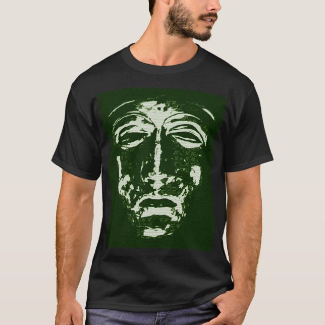 T-shirt Masque mortuaire (Vert numérique) (Devant)