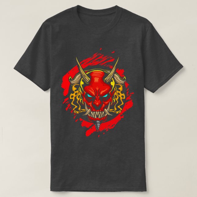 T-shirt Masque Oni Démon Japonais Oni (Design devant)